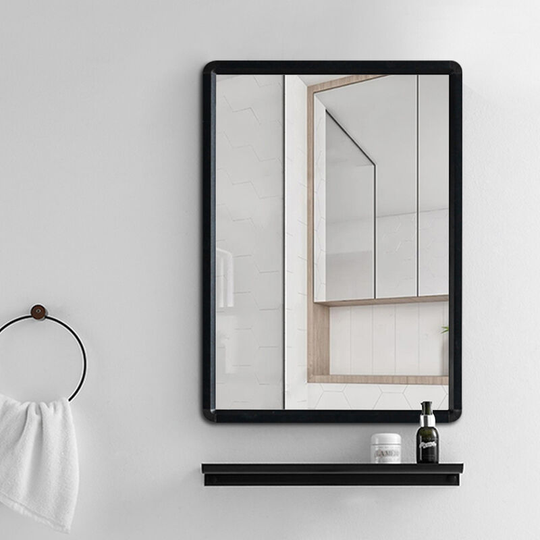 Livingandhome - Modern Rectangle Frame Mirror with No Drilling, 50X70CM