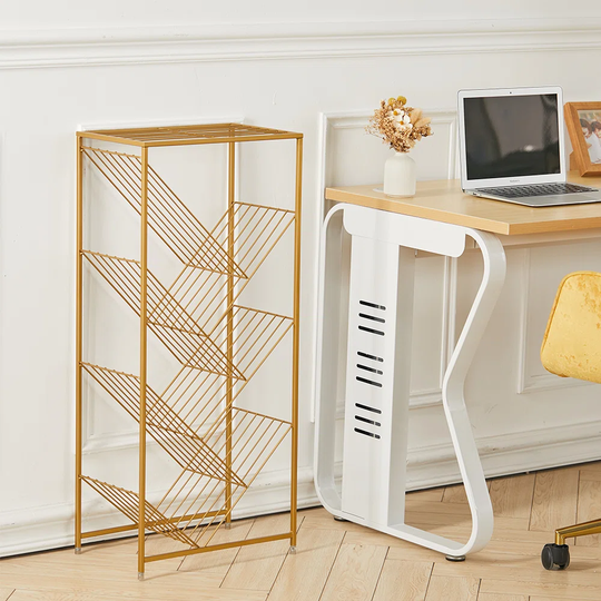 Anzla 89.5Cm H x 40Cm W Iron Etagere Bookcase