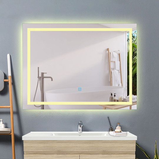 Acezanble - 800x600 Illuminated Bathroom Mirrors with led Lights,3800K Warm White Lights Wall Mounted,IP44