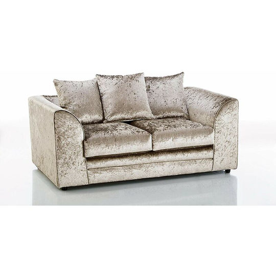 Bella 2 Seater Crushed Velvet Sofa - Champagne