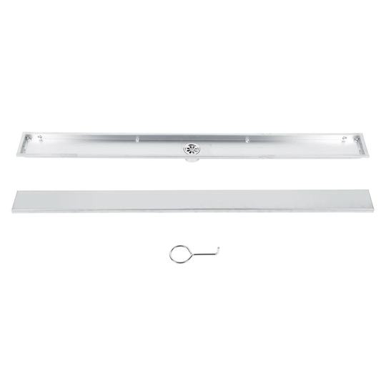 Floor Drain 304 Stainless Steel Linear Shower Drain Strainer Bathroom Accessories(100cm)