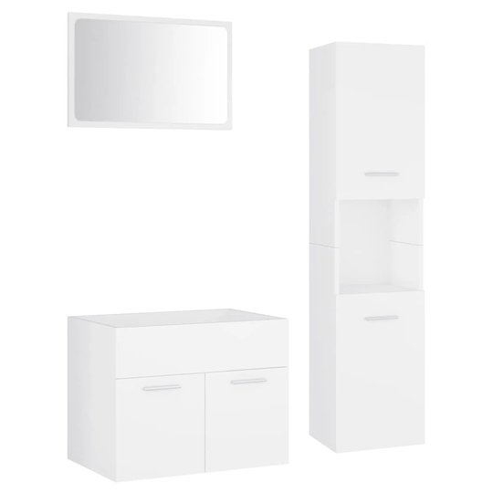 Ilidio 60Cm W x 46Cm H x 38.5Cm D Bathroom Storage Furniture Set