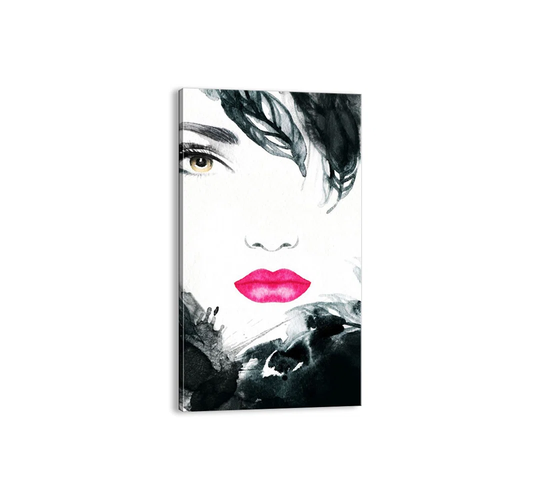 Warning! Femme Fatale - Unframed Graphic Art Print on Canvas