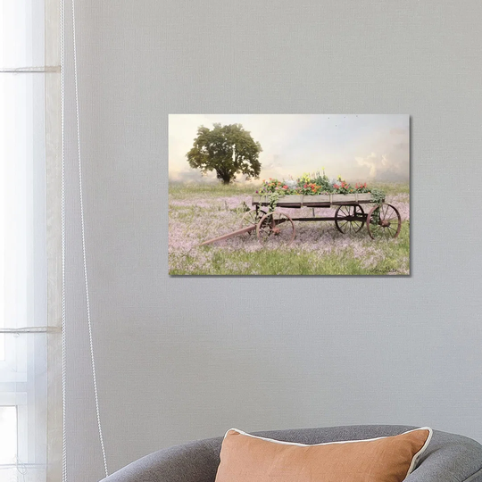 Flower Wagon At Sunset by Lori Deiter - Print