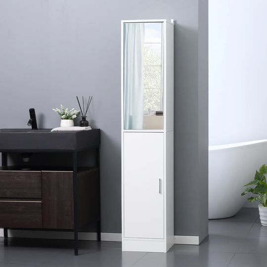 Nila 32cm W x 162cm H x 28cm D Tall Bathroom Cabinet