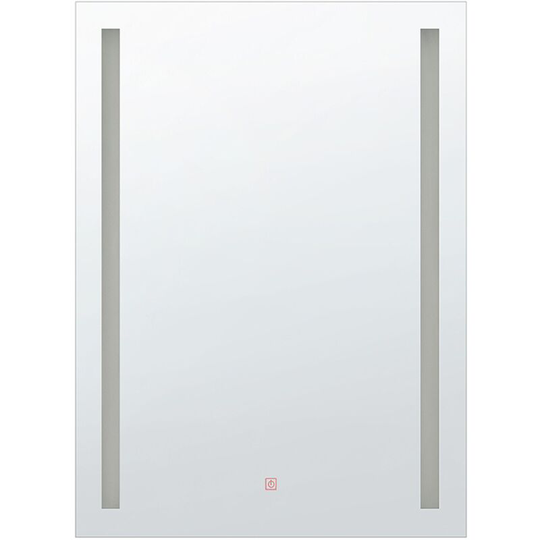 Beliani - Modern Rectangular Wall Bathroom led Mirror Vanity 60 x 80 cm Silver Martinet - Silver