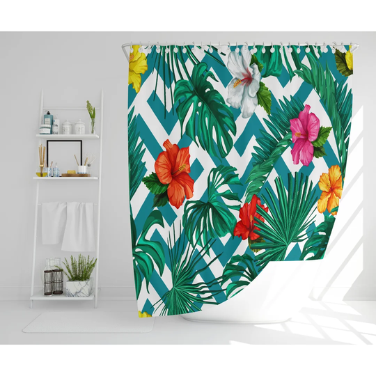 Gwendoline 2 Piece Polyester Shower Curtain Set