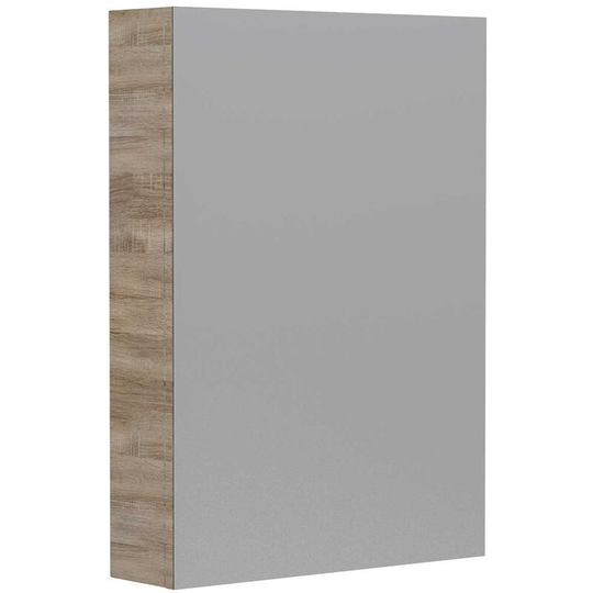 Napoli Bordalino Oak 500mm Wall Mounted Mirrored Cabinet - Bordalino Oak