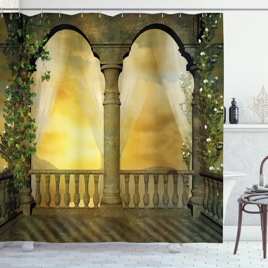 Aritina Polyester Shower Curtain Set