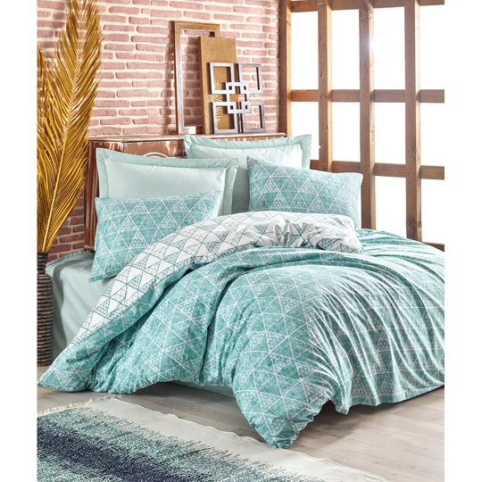 Clearfield Mint Reinforced Cotton Microfiber 2 Piece Duvet Cover Set