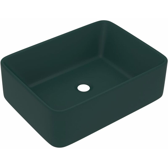Luxury Wash Basin Matt Dark Green 41x30x12 cm Ceramic Vidaxl Green