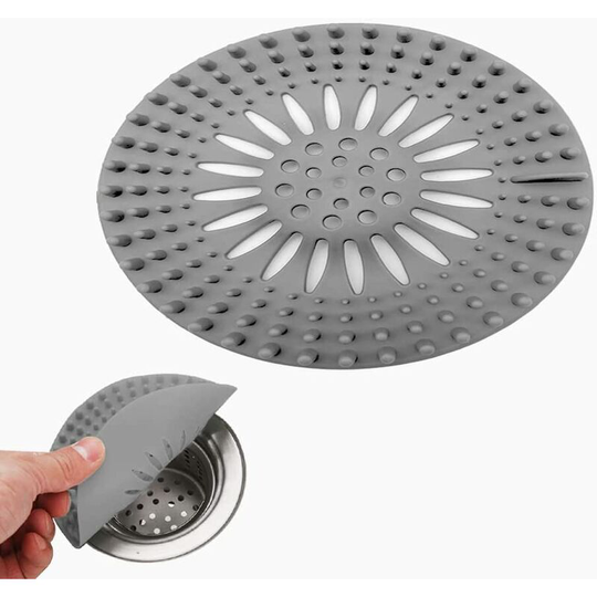 4pcs Silicone Drain Protector, Kitchen Strainer with Suction Cup, Bathtub Drain Cover Filter, Kitchen and Bathroom Sink Filter