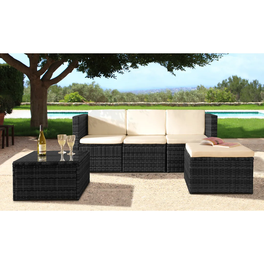 Myah 4 Seater Rattan Corner Sofa Set