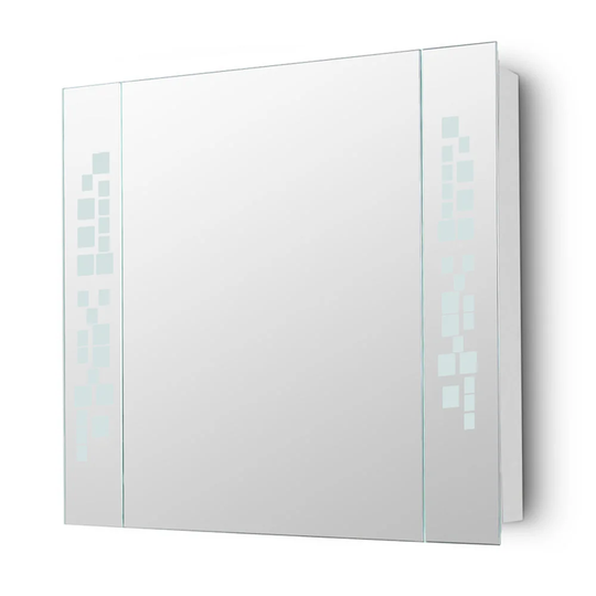 Penelope 60cm x 64cm Surface Mount Mirror Cabinet with LED Lighting