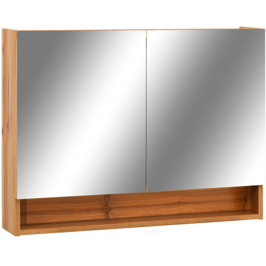 Vidaxl - led Bathroom Mirror Cabinet Oak 80x15x60 cm mdf Brown