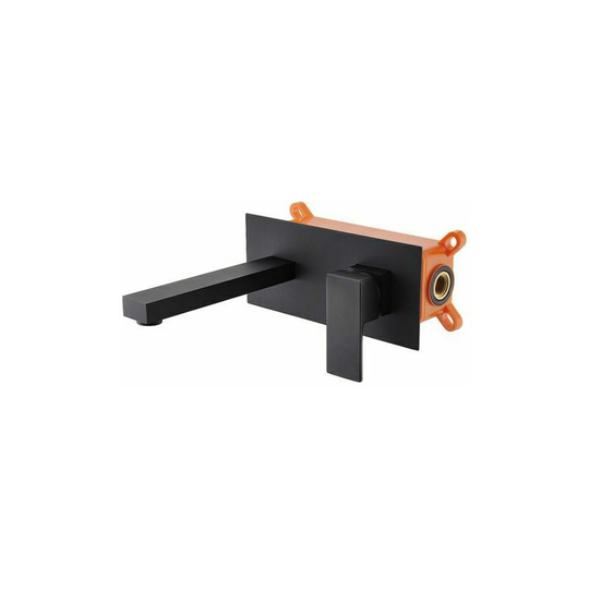 Kartokner - mounted washbasin mixer tapBlack recessed wall Sirius