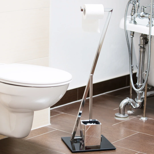 Bianchi Freestanding Toilet Roll and Brush Holder