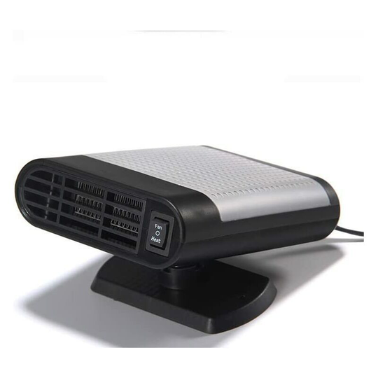 12V 15W Car Fan Heater, Auto Multi-Function Heater for Car Defrosting and Defogging, 2 in 1 Portable Car Heater - Gray