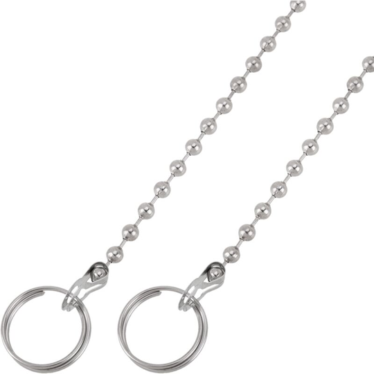 Chromed ball chain for kitchen or bathroom drain plug with 45cm rings - Primematik