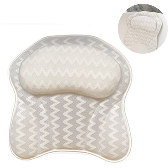 Bath pillow for bathtub - 6 suction cups Extra strong suction bath pillows for the neck and back of the bathtub