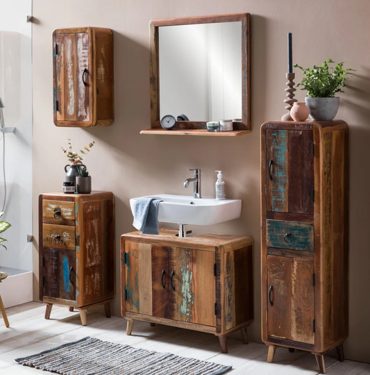 Alethea 5 Piece 700mm Bathroom Furniture Suite with Mirror