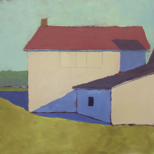 Primary Barns VII by Carol Young - Wrapped Canvas Painting