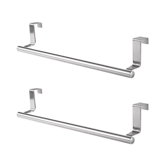 Sunflowergb - Over the door towel rail stainless steel strip hangs from the cabinet door, no drilling required for installation 2 pack