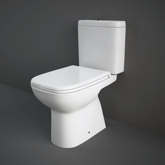 Rak Ceramics - rak Origin 62 Full Access Close Coupled Toilet with Push Button Cistern - Deluxe Soft Close Seat