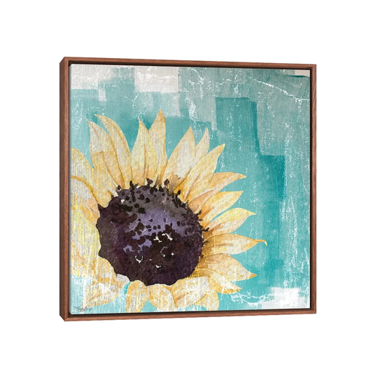 Sunflower Teal by Gigi Louise - Painting on Canvas