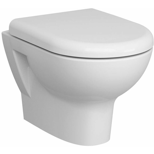 Zentrum Rimless Wall Hung Toilet - Quick Release Soft Close Seat - Vitra