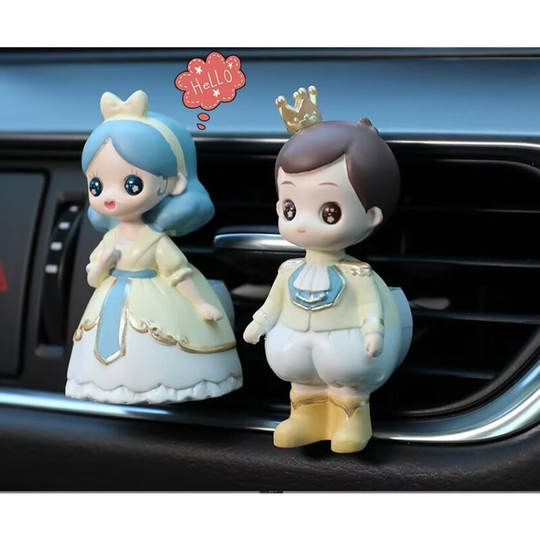 2pcs Cute Car Air Fresheners Vent Clip, Outlet Freshener Perfume Clip Aroma Diffuser Decor, Lovely Couple Car Interior Accessories for Women & Girls,