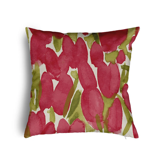 Nong Tulip Beauty Floral Square Scatter Cushion with Filling