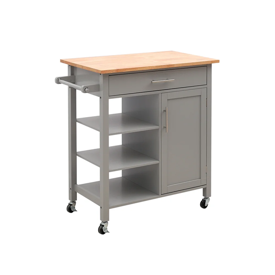 Avallon Kitchen Trolley with Solid Wood Top