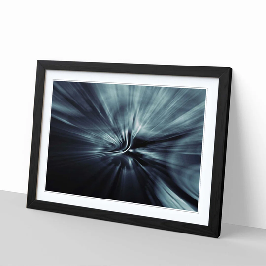 'Blue Abstract 18' Framed Graphic Art