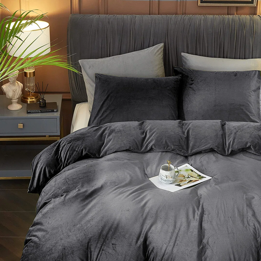 Friederike Crushed Velvet Duvet Cover Set