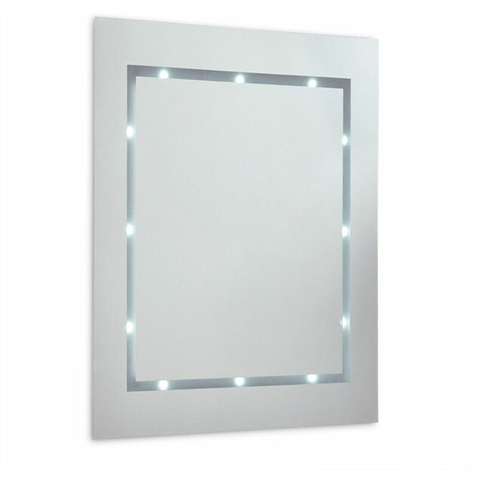 Minisun - Slim led Battery Operated Illuminating Rectangular Bathroom Mirror - IP44