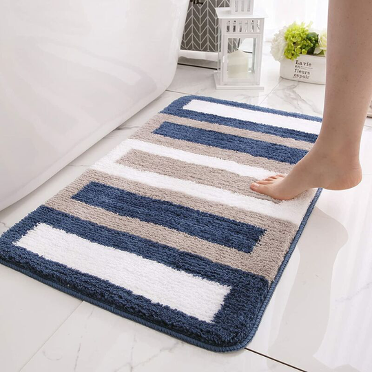 Perleraregb - Non-Slip Bath Mat Kitchen Mat Fluffy Bathroom Mat, Washable, Soft Microfiber Shower Mat Absorbent Door Mat, Outdoor, Bedroom, Kitchen,