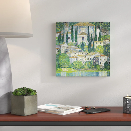 'Church in Cassone' by Gustav Klimt Painting Print