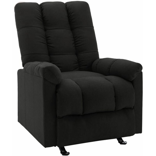 Vidaxl - Reclining Chair Black Fabric Black