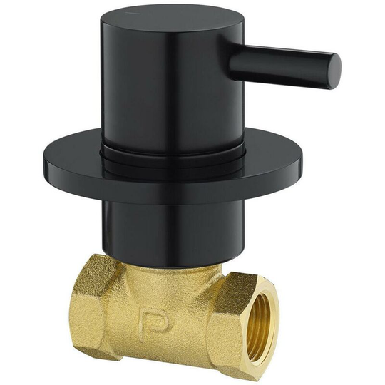 Flova - Levo Concealed Hot Water Shut On/Off Valve - Matt Black - mb-lvwmconhw - Matt Black