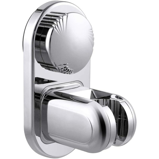 Large Adsorbability Suction Cup Shower Bracket, 5 Angle Adjustable, Wall Mount Hand Shower Bracket , White