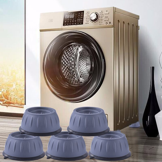 Perlerare - Non-slip rubber feet for washing machine, washing machine, dryer and furniture feet (gray, 5 pieces)