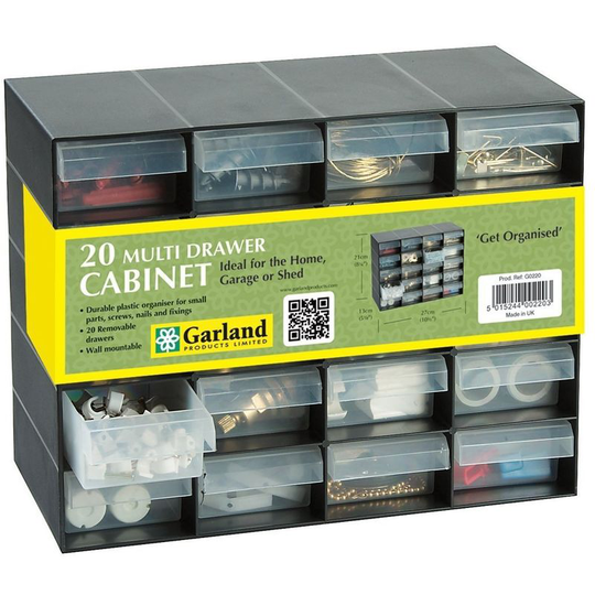 20 Multi Drawer Plastic Storage Cabinet for Home Garage or Shed