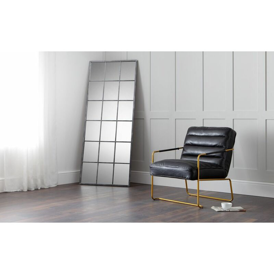 Large Window Panel Style Metal Frame Mirror - Somma