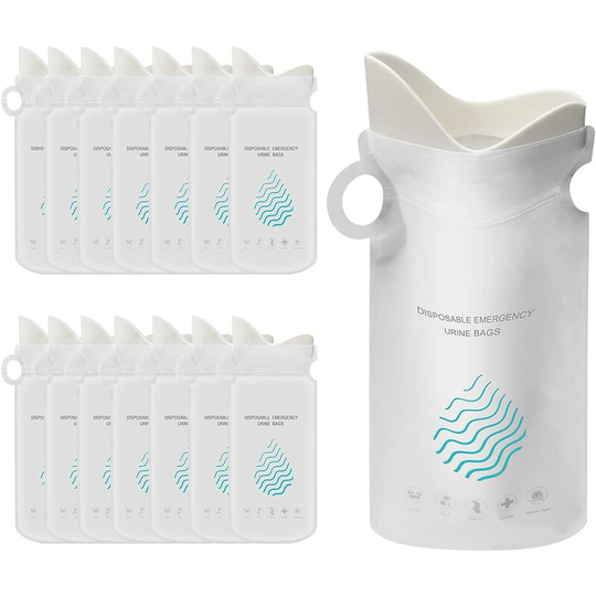 20 Pack 700ml Disposable Urinal Bags, Camping Pee Bags, Unisex Urine Bags for Travel Urinal, Traffic Jam, Portable Emergency Toilet Bee Bag for Men,