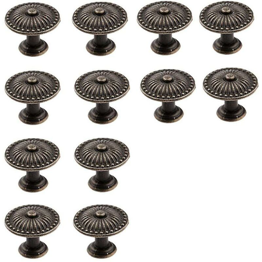 12pcs Cabinet Knobs Vintage Bronze Dresser Handle Drawer Knob Cupboard Door Knobs With Screws Cabinet Handles Knob For Cabinet Drawer