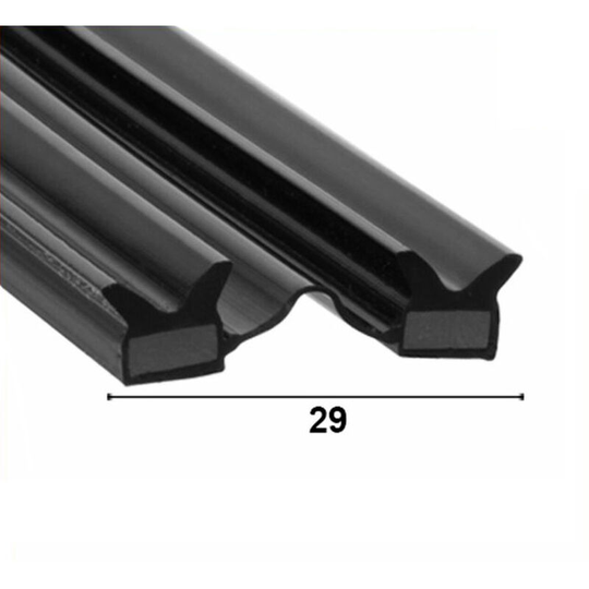 Magnetic Shower Seal for Screens or Doors | Fits Into a Channel | Sold as Pairs | MAG035 (200cm) - Clear