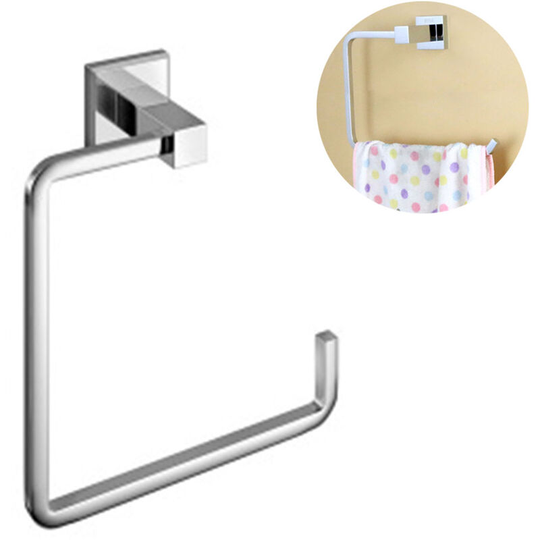 Toilet Paper Holder Wall Mount Adhesive Toilet Roll Holder Stainless Steel Toilet Tissue Rack for Bathroom-Style 2