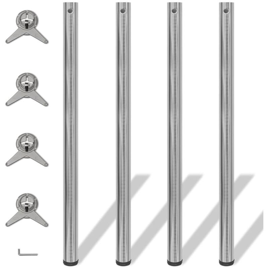Ginger Height Adjustable Table Leg by Symple Stuff - Silver