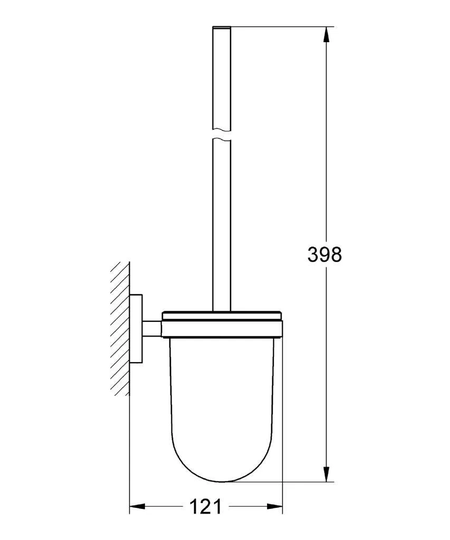 Essentials Glass Toilet Brush Holder (40374001)